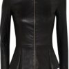 Women's Genuine Lambskin Leather Biker Jacket | Peplum Design | Adjustable Waist